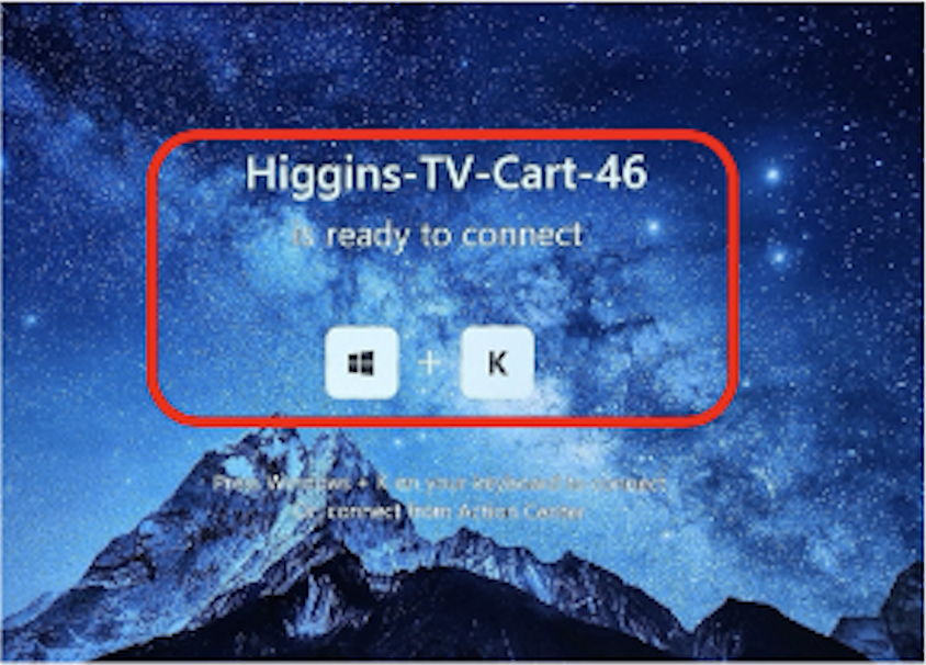 Windows + K key prompt